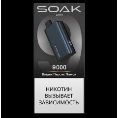 Электронная сигарета SOAK 9 Вишня Персик Лимон (Cherry Peach Lemon)