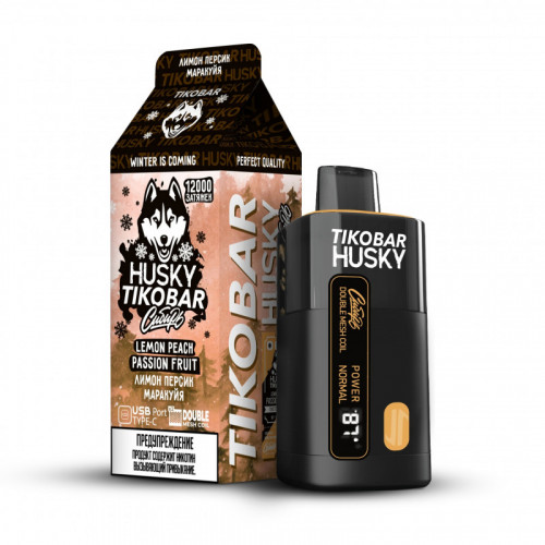 TIKOBAR HUSKY Сибирь Лимон персик маракуйя 12000 затяжек